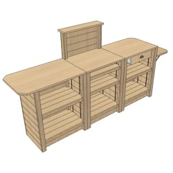 Meuble d'encaissement bois en ligne