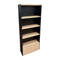 Armoire haute portes basses bois noir