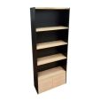 Armoire haute portes basses bois noir