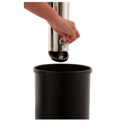 Cendrier mural rond inox