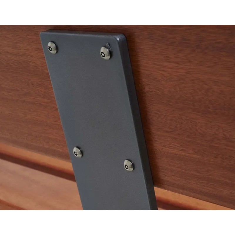 Banc Public PAGODE en bois et acier idéal pour équiper vos espaces verts