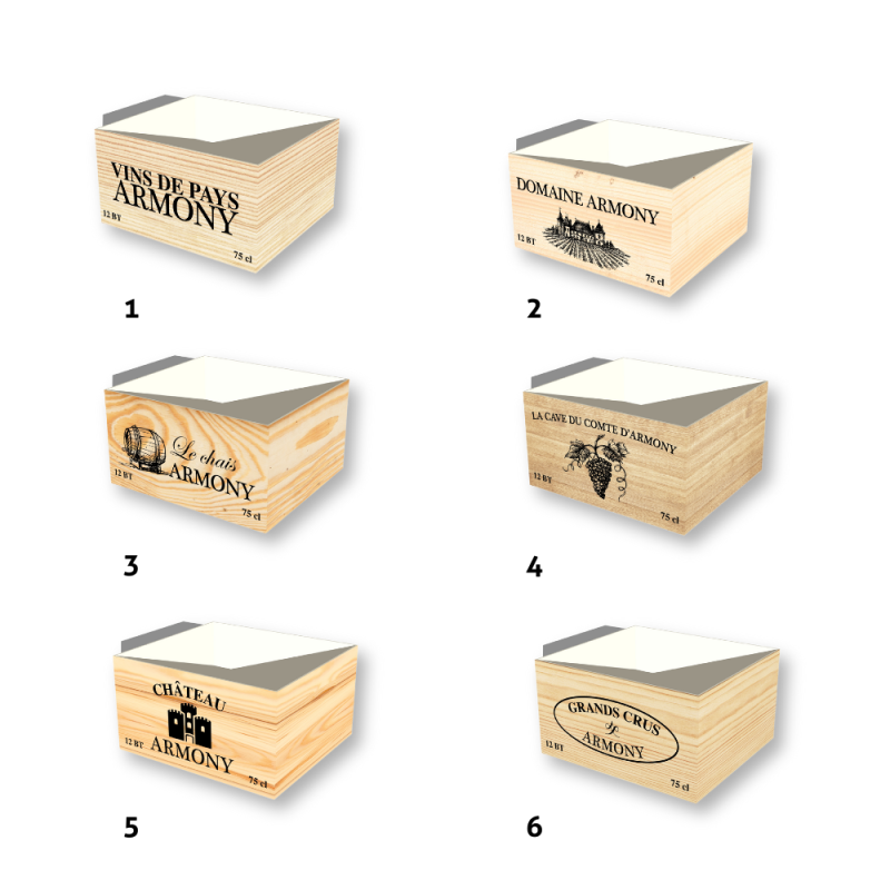 Caisse Décorative Vin Personnalisable Oregon | AGENC'MAG