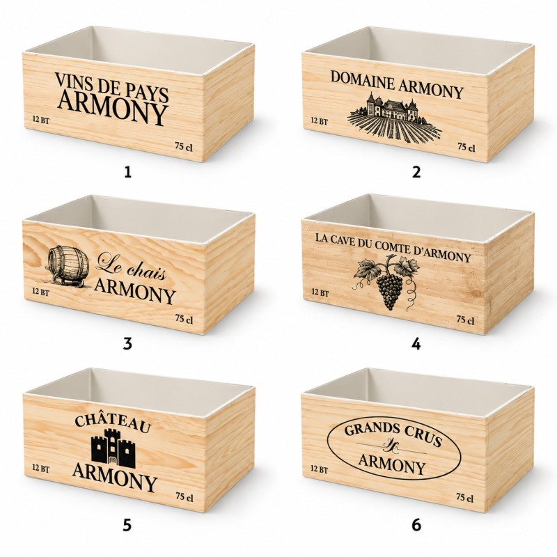 Caisse Décorative Vin Personnalisable Oregon | AGENC'MAG