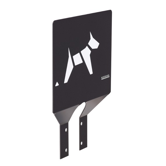 Plaque signalétique pour poteau gris