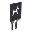 Plaque signalétique pour poteau gris