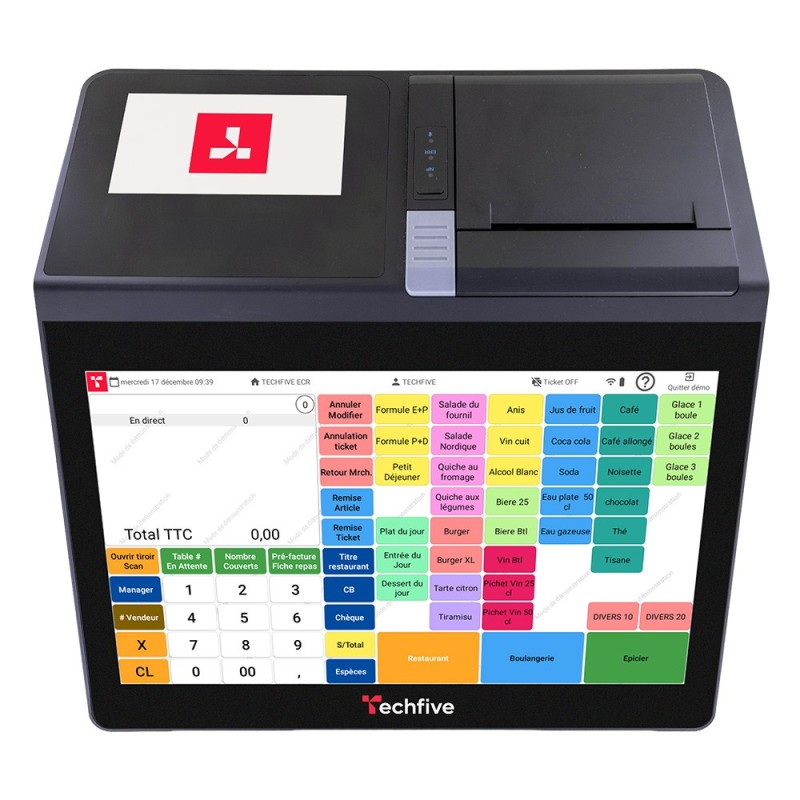 Caisse enregistreuse tactile Comptoir Max (ECR200 )avec imprimante et afficheur client intégrés