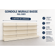 Kit gondole murale de magasin 3 m – Hauteur 1615 mm