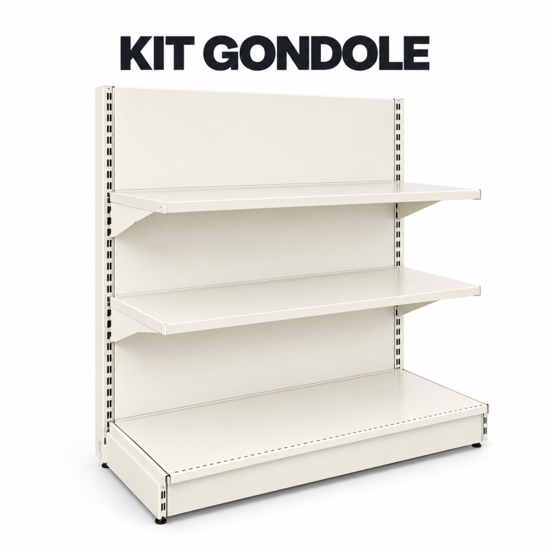 Kit Gondole de magasin murale basse | Rayonnage magasin