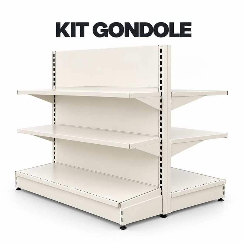Kit Gondole de magasin centrale basse | Rayonnage magasin