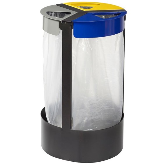 support sac poubelle 3 flux 45 litres