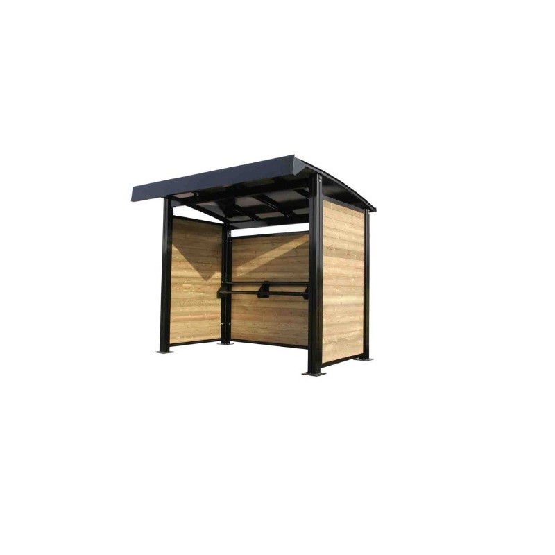 Abri de bus en Aluminium et Bois