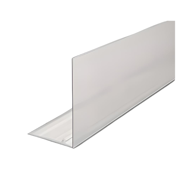 Rail adhésif large blanc L.1330 mm avec butée