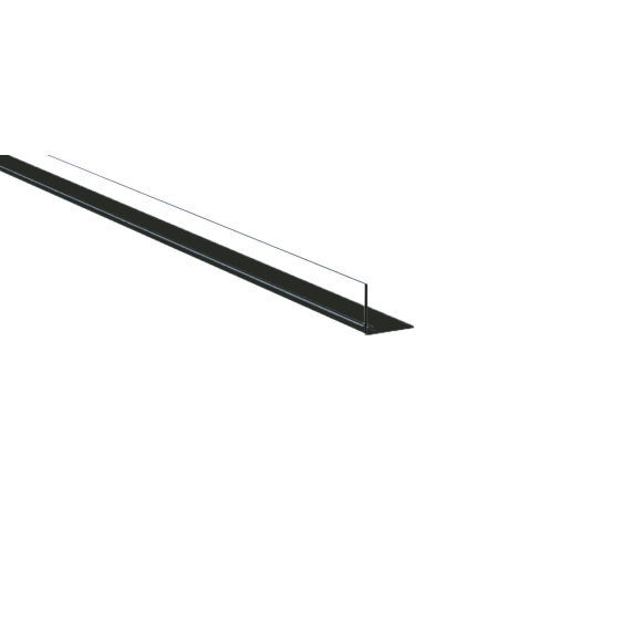 Rail magnétique large noir L.1000 mm avec butée