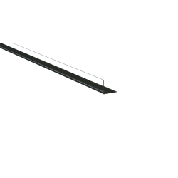 Rail magnétique large noir L.1250 mm avec butée