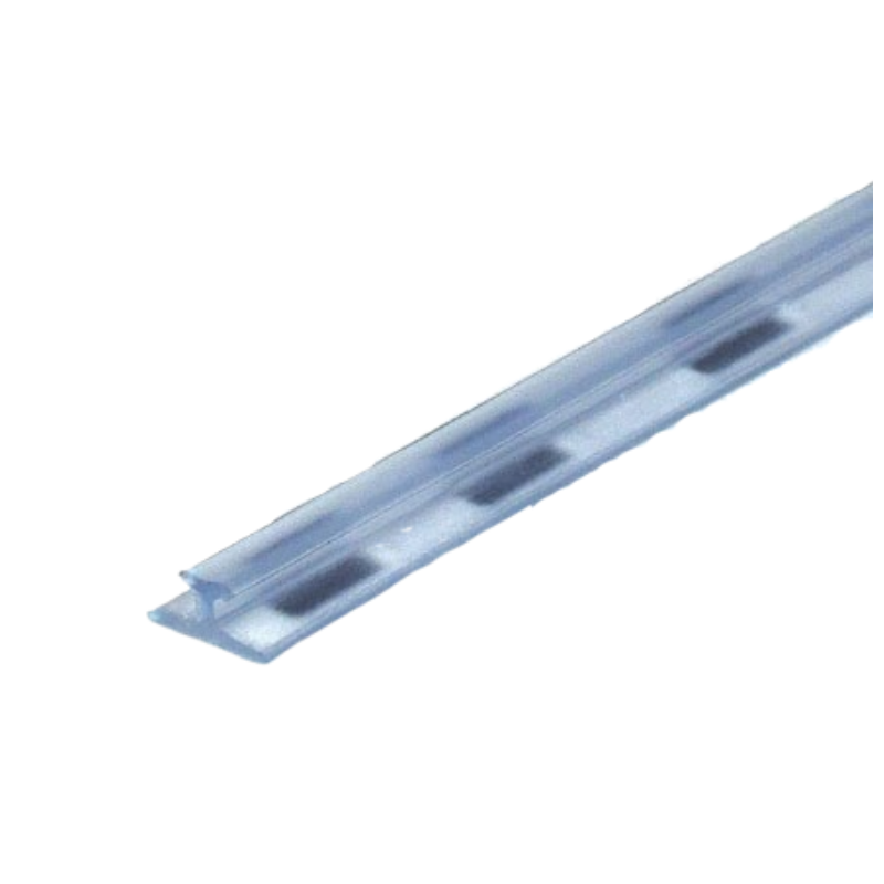Rail étroit adhésif transparent