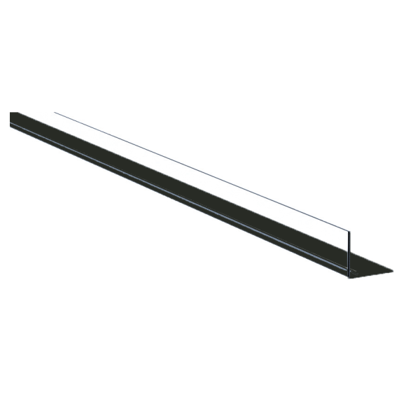 Rail magnétique large noir L.1000 mm avec butée