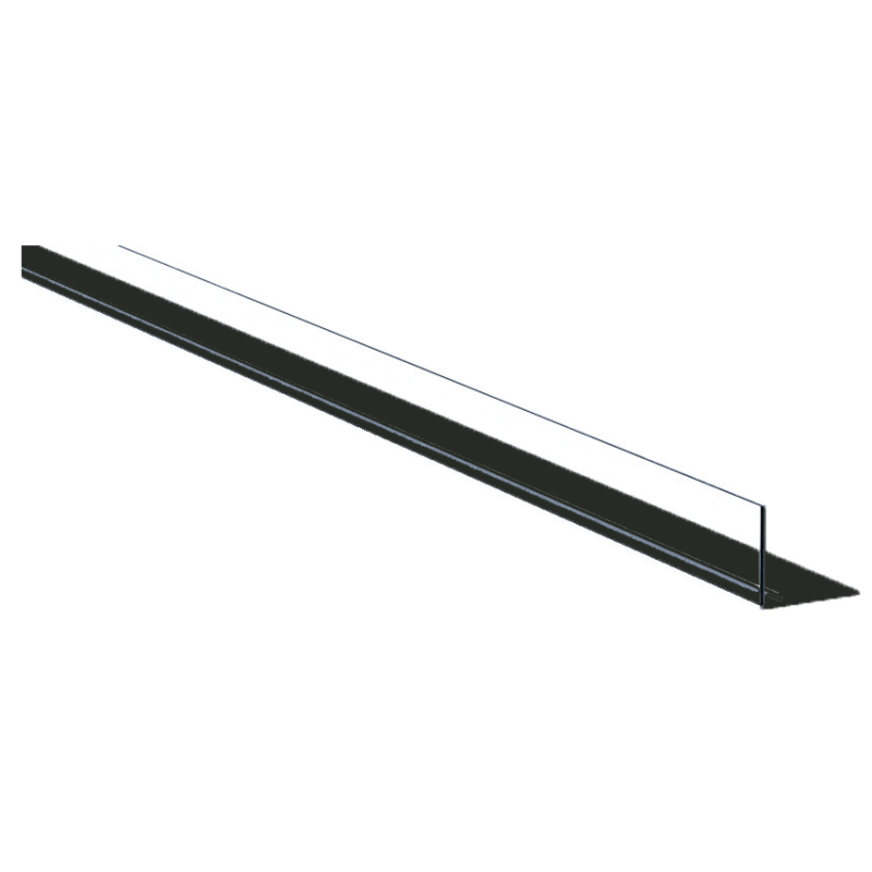 Rail magnétique noir avec butée longueur 1 mètre | Agencement magasin