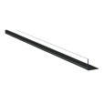 Rail magnétique large noir L.1250 mm avec butée