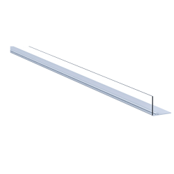 Rail magnétique large gris L.1330 mm avec butée