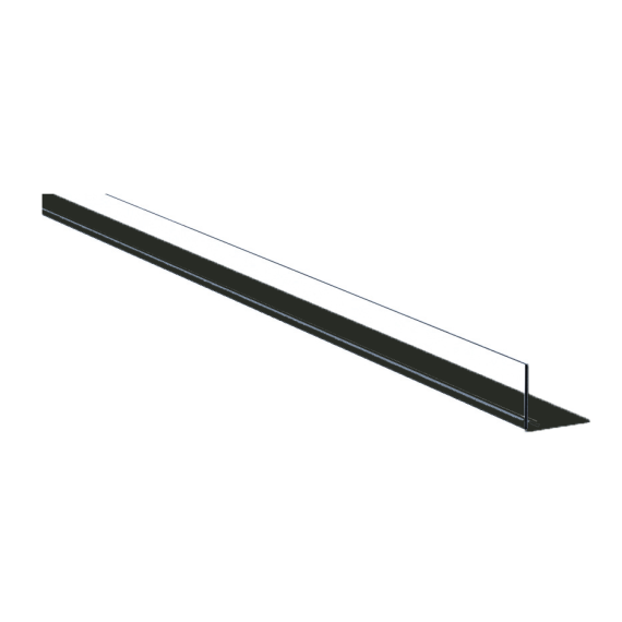 Rail magnétique large noir 1330 avec butée
