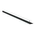 Rail magnétique large noir 1330 avec butée