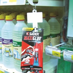 Bande Cross merchandising pinces et crochets PVC