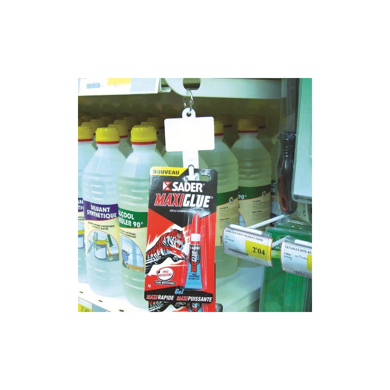 Bande Cross merchandising pinces et crochets PVC