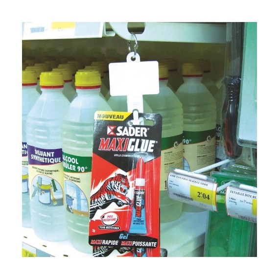 Bande Cross merchandising pinces et crochets PVC