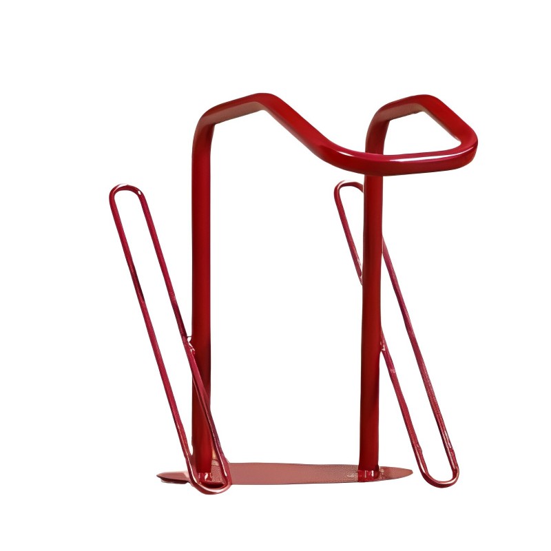 Range vélo pour antivol en U en acier rouge┃Mobilier Urbain