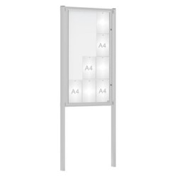 Vitrine Classique anodisé sur poteaux