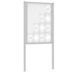 Vitrine Classique anodisé sur poteaux