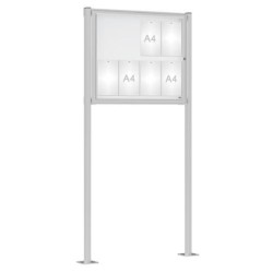 Vitrine Classique anodisé sur poteaux
