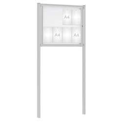 Vitrine Classique anodisé sur poteaux