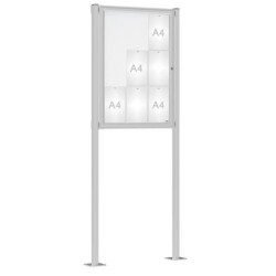 Vitrine Classique anodisé sur poteaux
