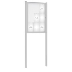 Vitrine Classique anodisé sur poteaux