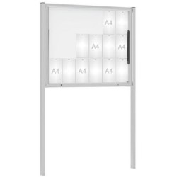 Vitrine Classique anodisé sur poteaux