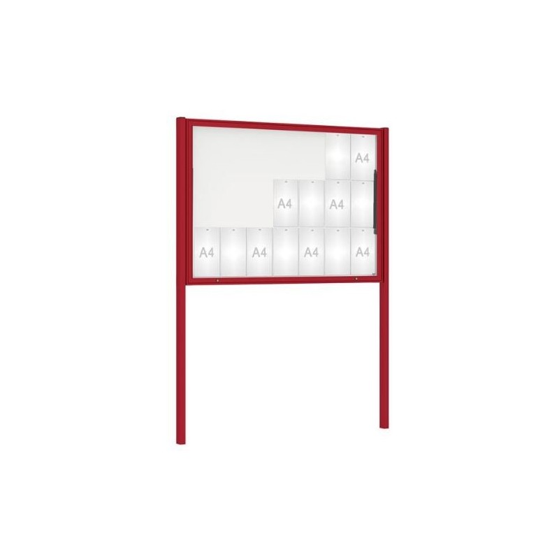 Vitrine Classique peinte sur poteaux