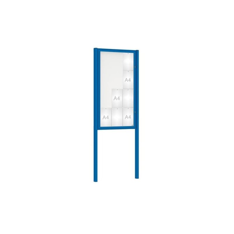 Vitrine Classique peinte sur poteaux