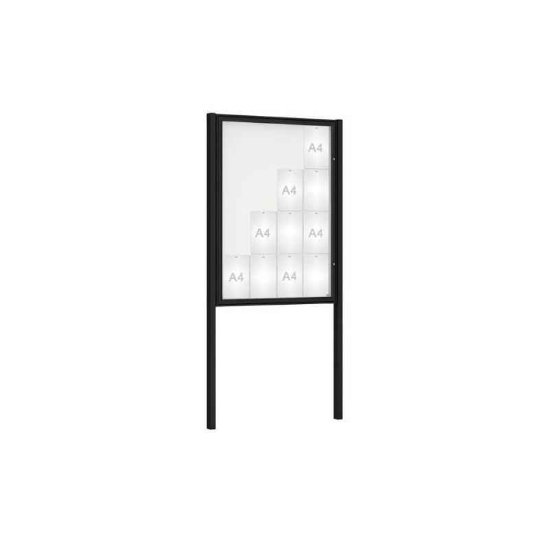 Vitrine Classique peinte sur poteaux