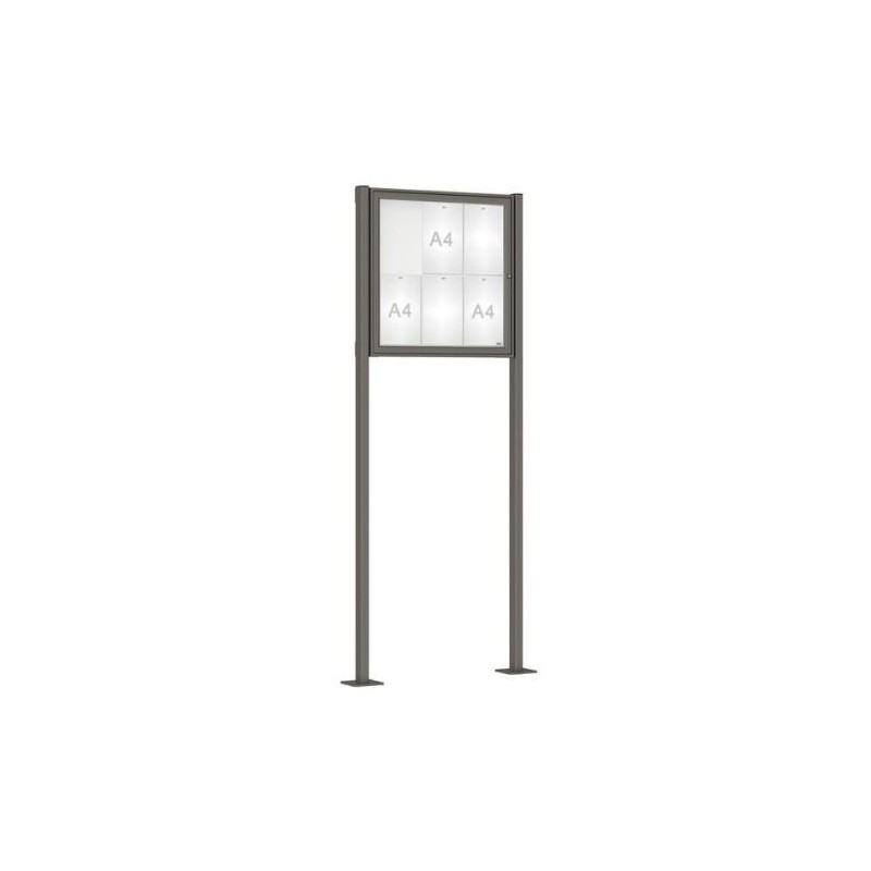 Vitrine Classique peinte sur poteaux