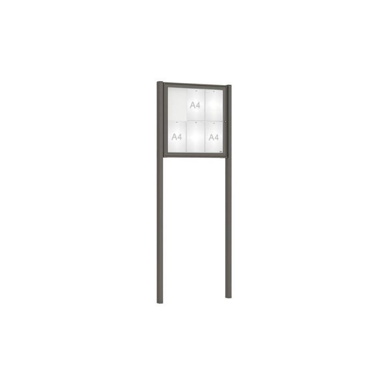 Vitrine Classique peinte sur poteaux