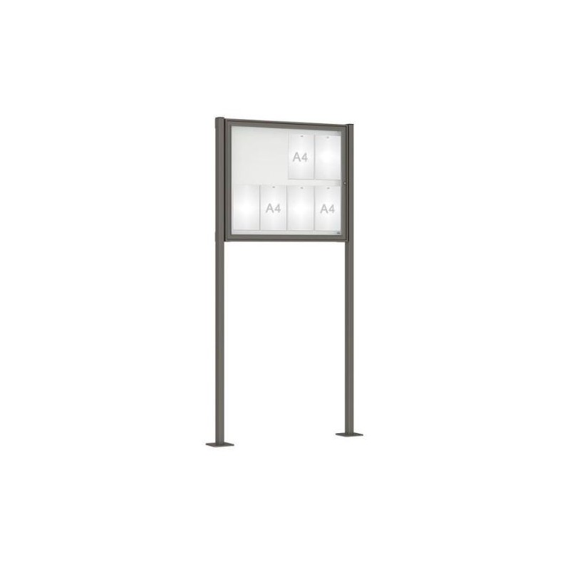 Vitrine Classique peinte sur poteaux