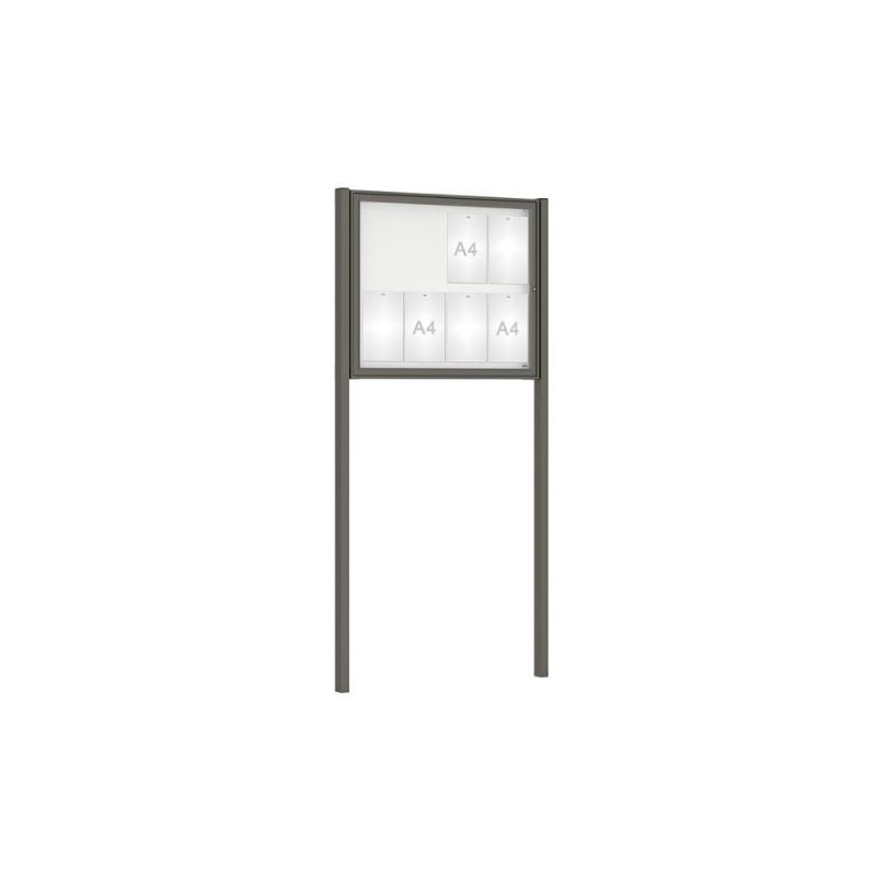 Vitrine Classique peinte sur poteaux
