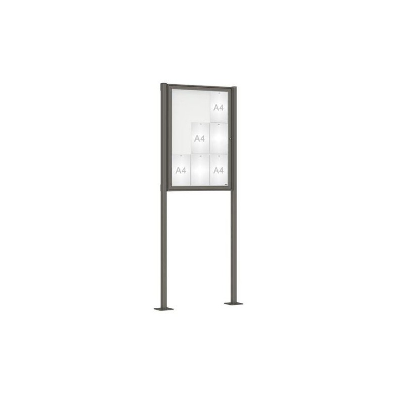 Vitrine Classique peinte sur poteaux