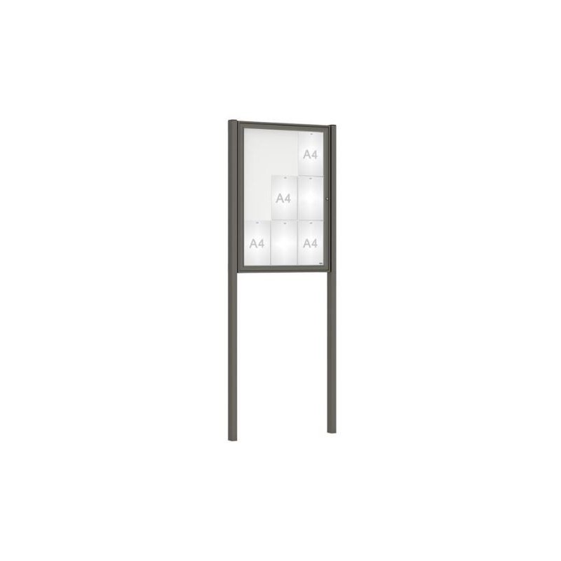 Vitrine Classique peinte sur poteaux