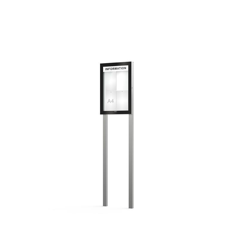 Vitrine extérieure sur poteaux Edge 54