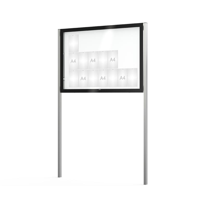 Vitrine extérieure sur poteaux Edge 80