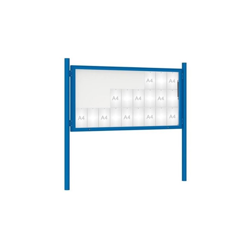 Vitrine extérieure peinte 75 sur poteaux