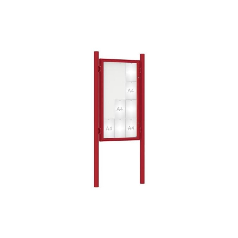 Vitrine extérieure peinte 75 sur poteaux
