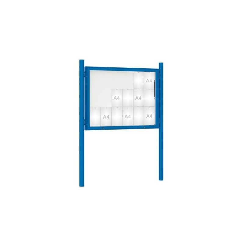Vitrine extérieure peinte 75 sur poteaux